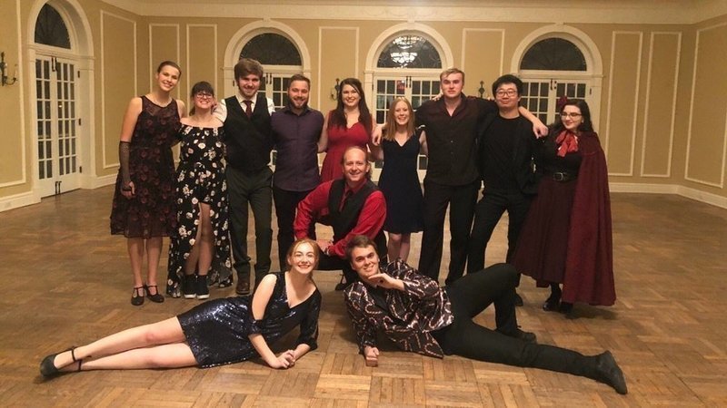 Photo of Michael Scroggins with dance students