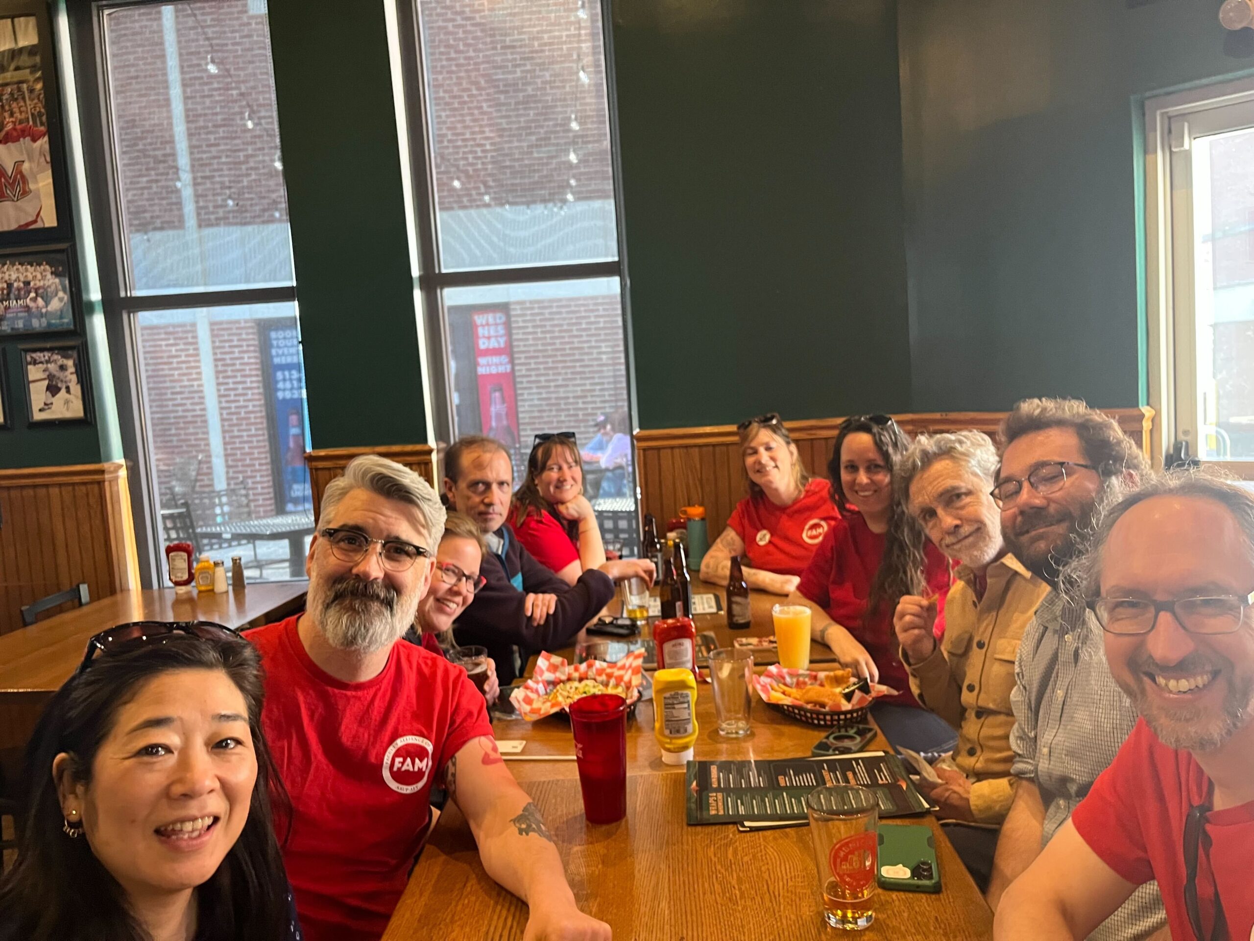 FAM members at happy hour!