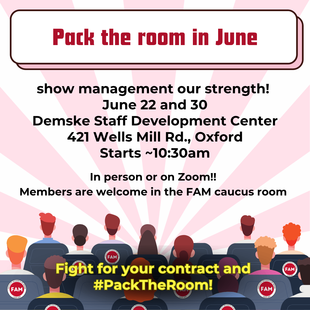 Pack the room in June!
